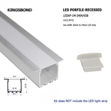 10 шт* 1 м Встроенная алюминиевая алюминиевый Контур светодиодный поливинилхлоридный канал; обувь на плоской подошве с закрытой пяткой для 24 мм печатной платы светодиодный полосы светодиодный свет бар