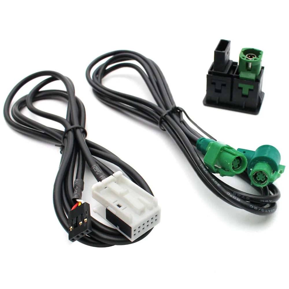 Car USB Interface Adapter AUX In Input Switch+Wire For 3 5