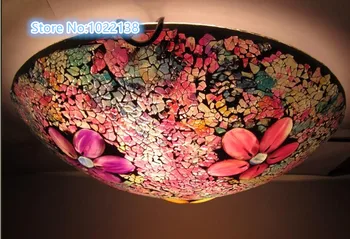 

mosaic glass LED ceiling lamp traditional Flush Mount Ceiling Lights multi colour glass tiffany style modern ceiling light