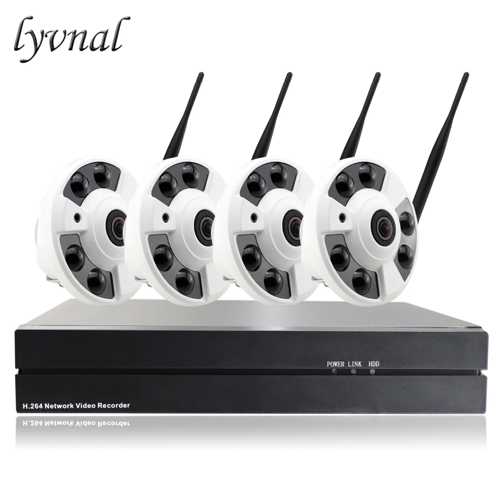 LYVNAL SONY 1080 P рыбий глаз ip камеры 180 градусов Wi-Fi комплект 8ch 1080 P nvr с 1 ТБ hdd p2p onvif наблюдения Wi-Fi системы