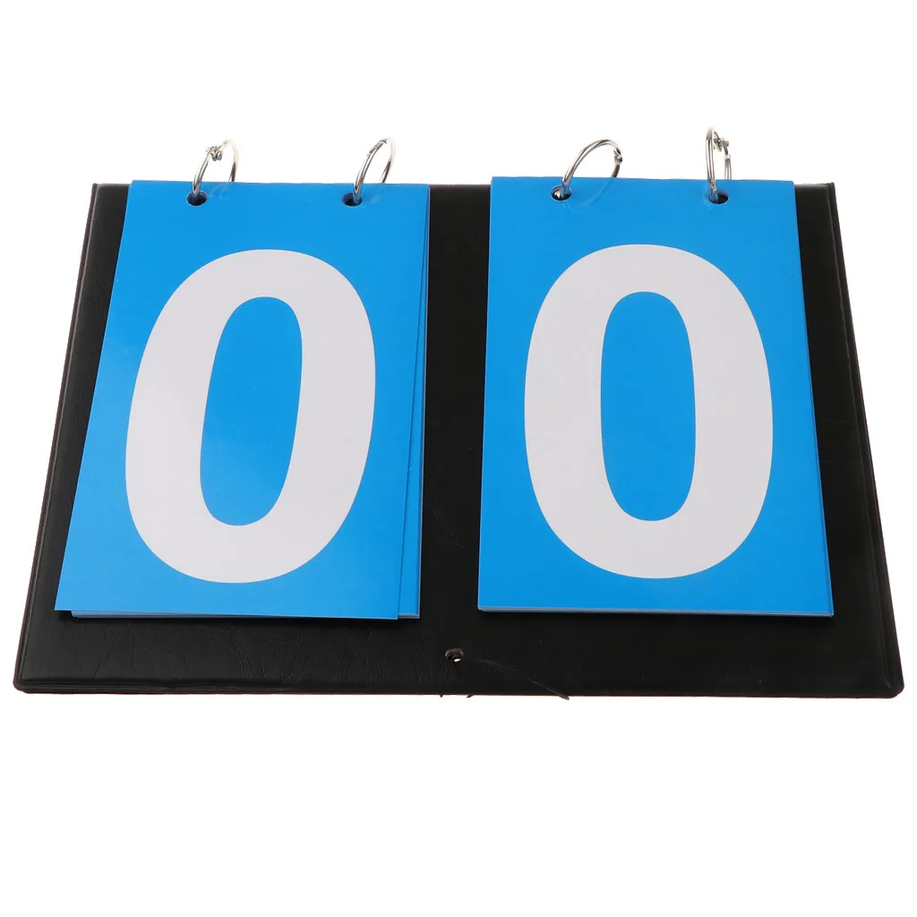 2 colors Waterproof Sports 2-Digital Scoreboard Table Top Flip Score Count Board for Basketball Volleyball Scoreboard Flipper