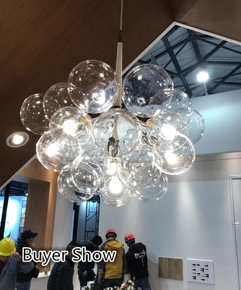 Black Creative Glass Bubble Pendant Lamp-12