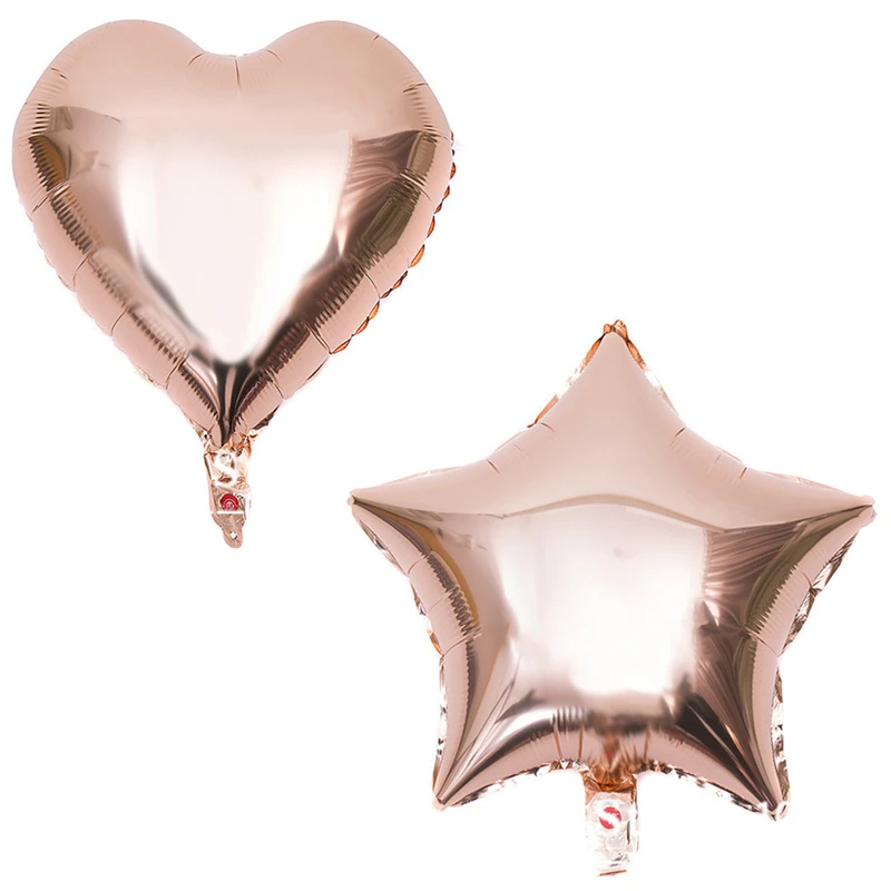 10 шт./лот, 18 дюймов, розовое золото, сердце, фольгированные воздушные шары, украшение для свадьбы, дня рождения, вечеринки, для детского душа, подарки на день Святого Валентина