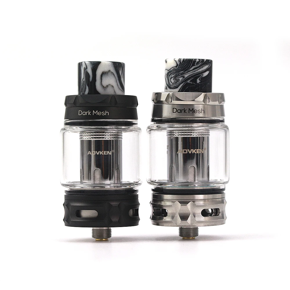 

Electronic Cigarette Dark Mesh Atomizer 25mm Adjustable Bottom Airflow Single Mesh and Triple Coils 5mL 6mL Vape Tank