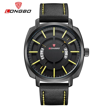 

Longbo Brand Luxury Casual Hollow Out Dial Unique Design Watches Leather Date Calendar Men Women Waterproof Sports Student Watch