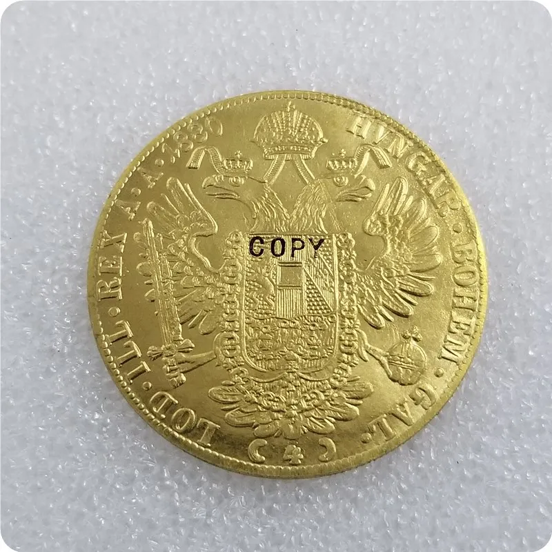 1880 1873-1894 Австрия 4 дуката копия монет - Цвет: 1880