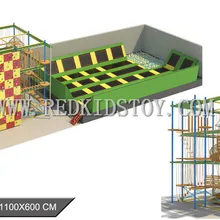 Китайский прямой завод батут Арена супер качество закрытый Батутный парк HZ-LG029