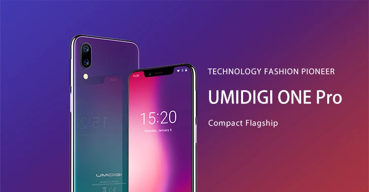UMIDIGI UMI ONE PRO 4GB RAM 64GB ROM Helio P23 MTK6763 2.0GHz Octa Core 5.9 Inch Incell HD+ Full Screen Dual Camera Android 8.1 4G LTE Smartphone