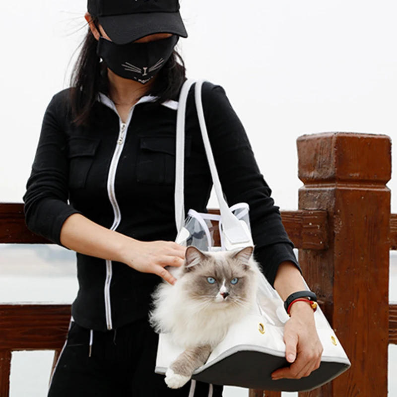 Акция, милая прозрачная маленькая сумка-переноска для питомцев, кошек, собак, путешествий, роскошная сумка для переноски, чихуахуа, собак, щенков, уличные сумки для переноски, сумка-тоут