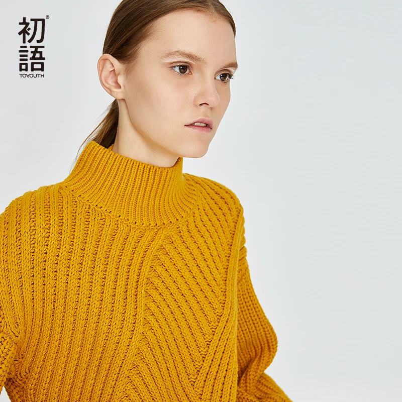 Toyouth Turtleneck Women Solid Sweater Oversized Long Sleeve Twisted Pullovers Winter Sweaters Casual Jumpers Sueter Mujer Toyouth Turtleneck Women Solid Sweater Oversized Long Sleeve Twisted Pullovers Winter Sweaters Casual Jumpers Sueter Mujer