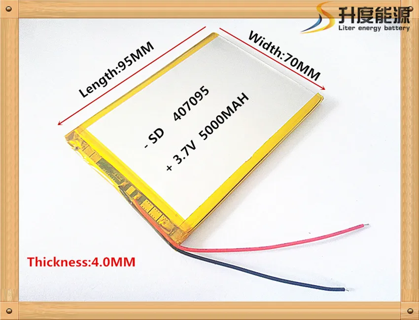 

3.7V 5000mah (polymer lithium ion battery) Li-ion battery for tablet pc 7 inch MP3 MP4 [407095] replace [357095] High capacity