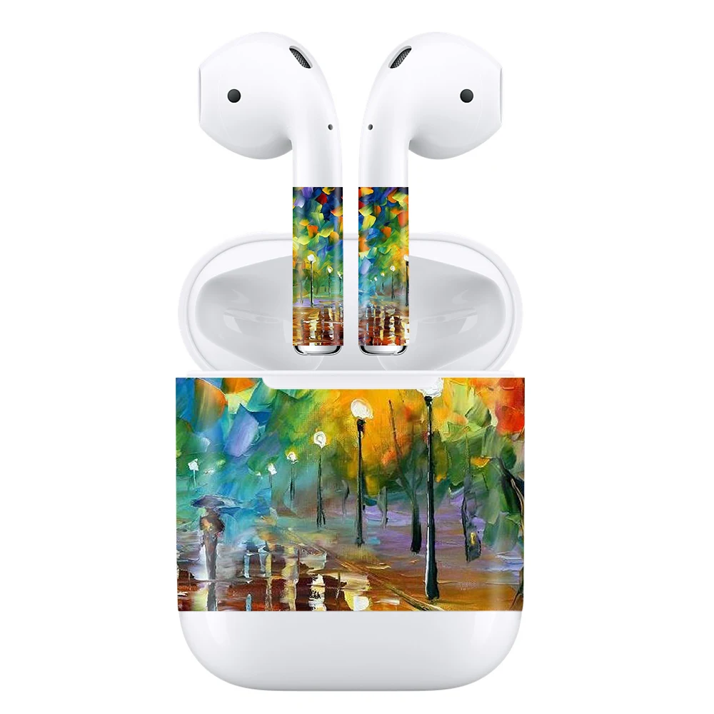 GOOYIYO-Flora наклейка для Apple AirPods 2 Наушники с беспроводной зарядной коробкой Кожа DIY персональная виниловая наклейка наушники наклейка