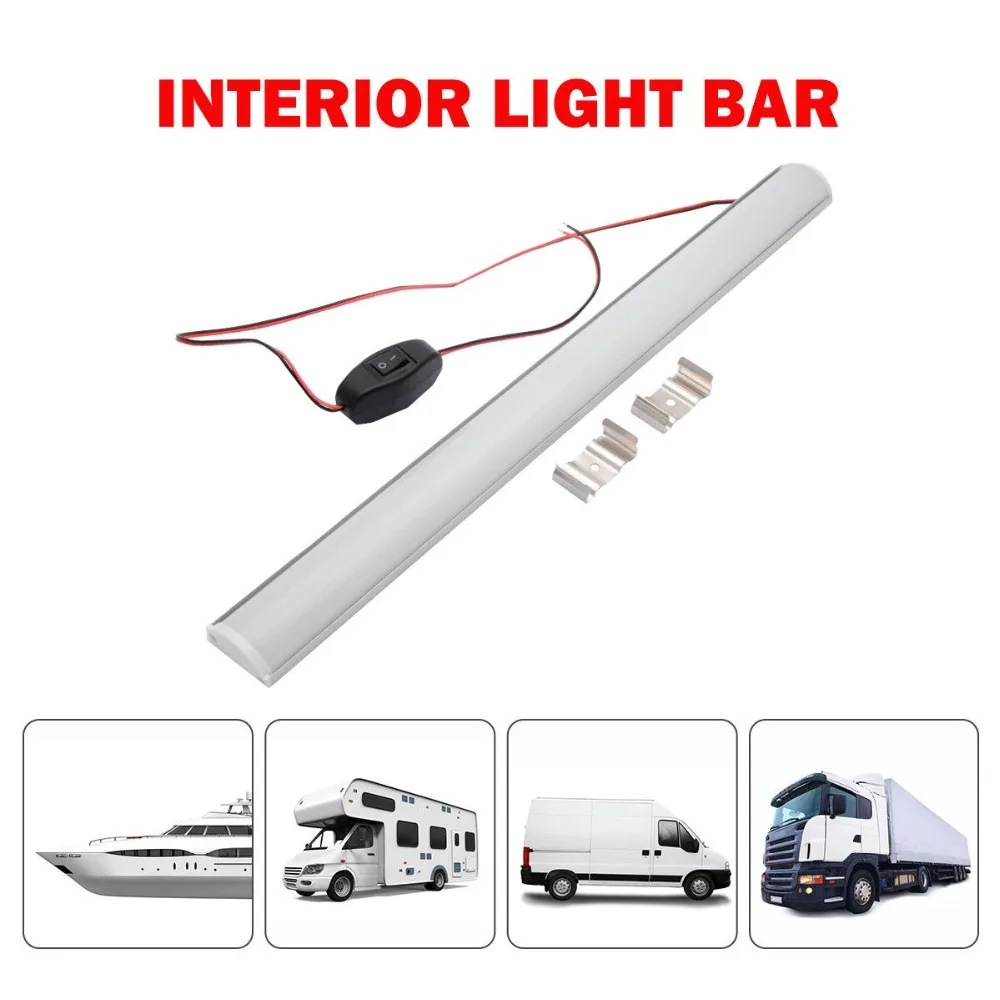 

24V White LED Strip Lights Bar Roof Light For Car Truck Caravan Camper Motorhome 42x3.5x1.5CM