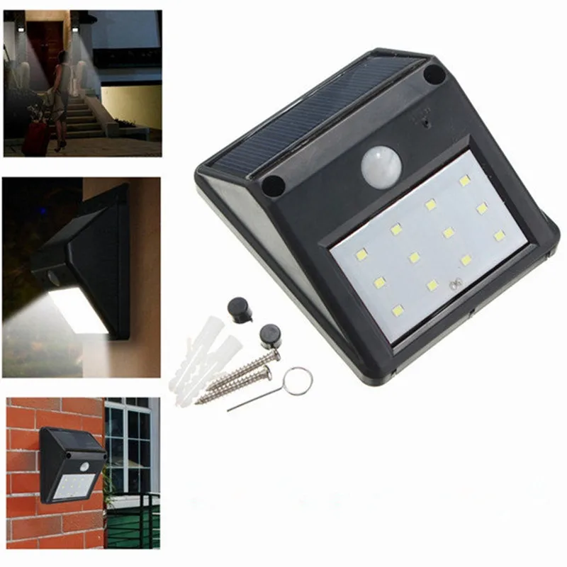 Goedkoop 12 LED Solar Light Motion Sensor Waterdichte Draadloze Zonne energie Lamp Outdoor Garden Wall Yard Dek Heldere Security Nachtverlichting