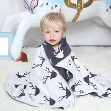 Baby Blanket 100 Cotton Newborn Baby Bedding Knitted Blanket Play Mat For Tent Cotton Muslin Fabric