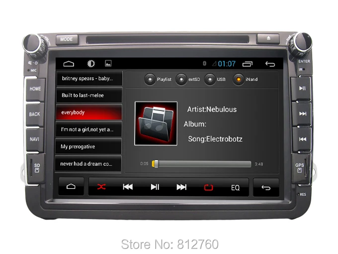 Discount Android 8.1 Quad core 8 inch 1024*600 Car DVD GPS For VW GOLF 6 Polo Bora JETTA B6 PASSAT Tiguan Car Radio Head Unit+CANBUS 4