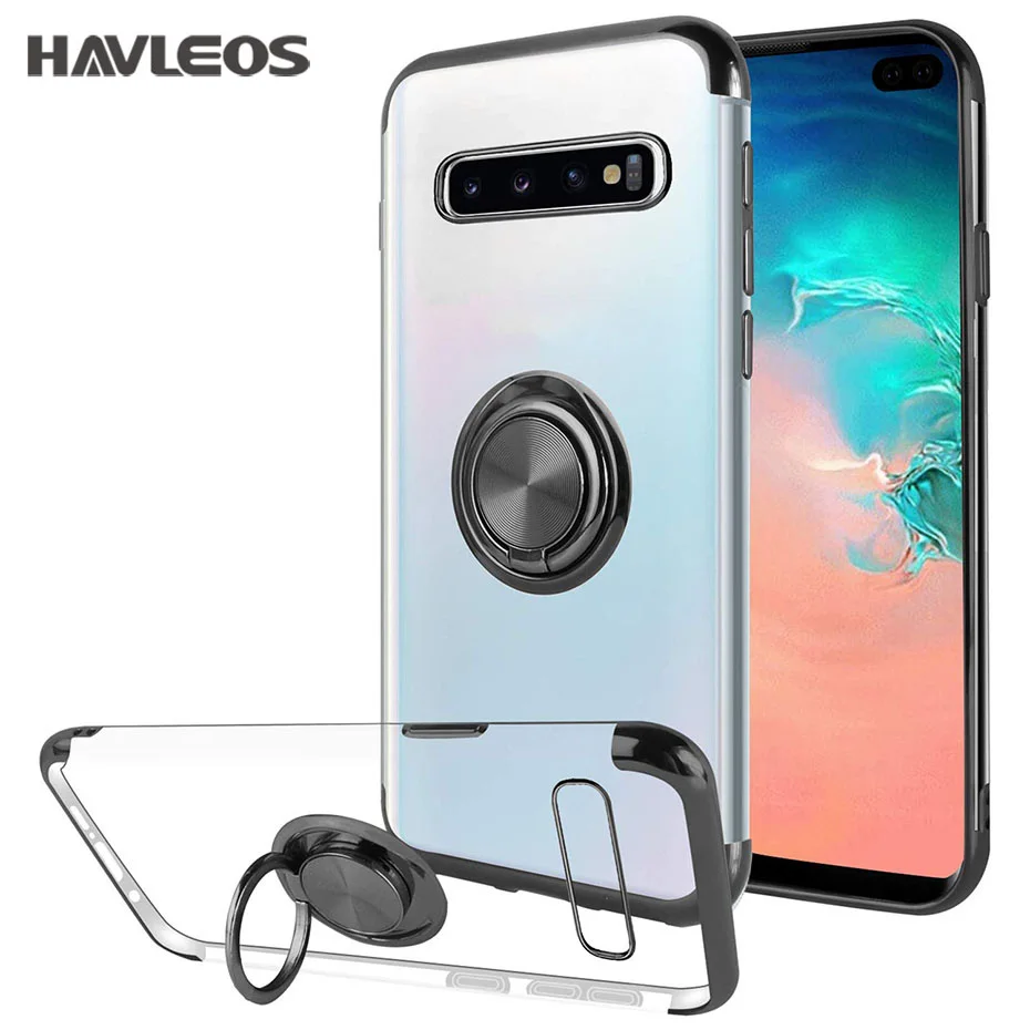 

Magnetic Ring Transparent Phone Case For Samsung Galaxy A20E A10 A70 A50 A40 J4 J6 Plus A20 A30 A60 Clear Soft Silicone Cover