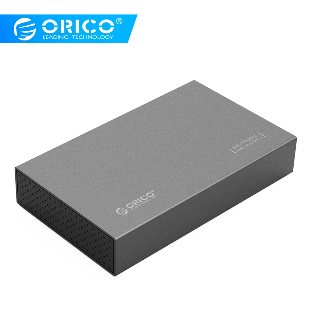 

ORICO 3518S3 Aluminum SATA 3.0 to USB3.0 Type-B 2.5 / 3.5 inch SSD / Sata HDD Enclosure Storage-Grey