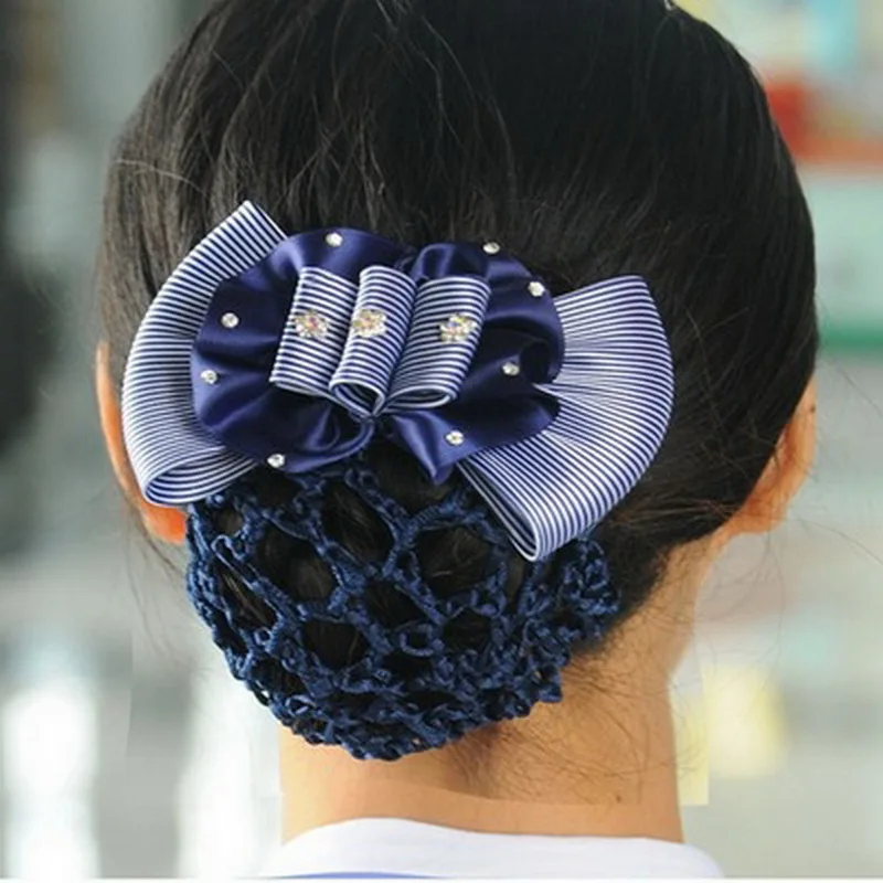 fashion bow hair barrette for professional women flower clip with rhinestones hairclip hair