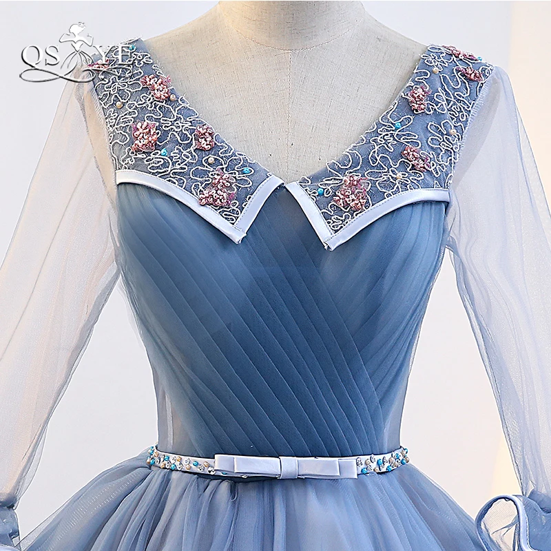 QSYYE 2019 синие длинные платья для выпускного вечера Robe de Soiree одежда с длинным