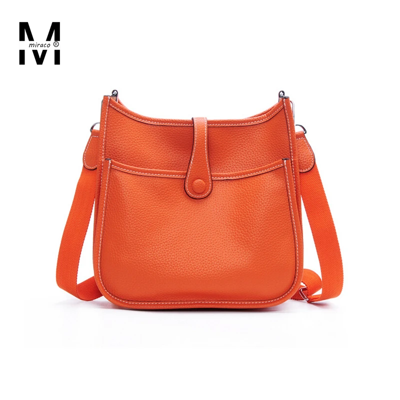 H Women's Hollow Out Punch Messenger Bags Classic Famous Brand Designer Genuine Leather Handbags Female Casual Crossbody Bags