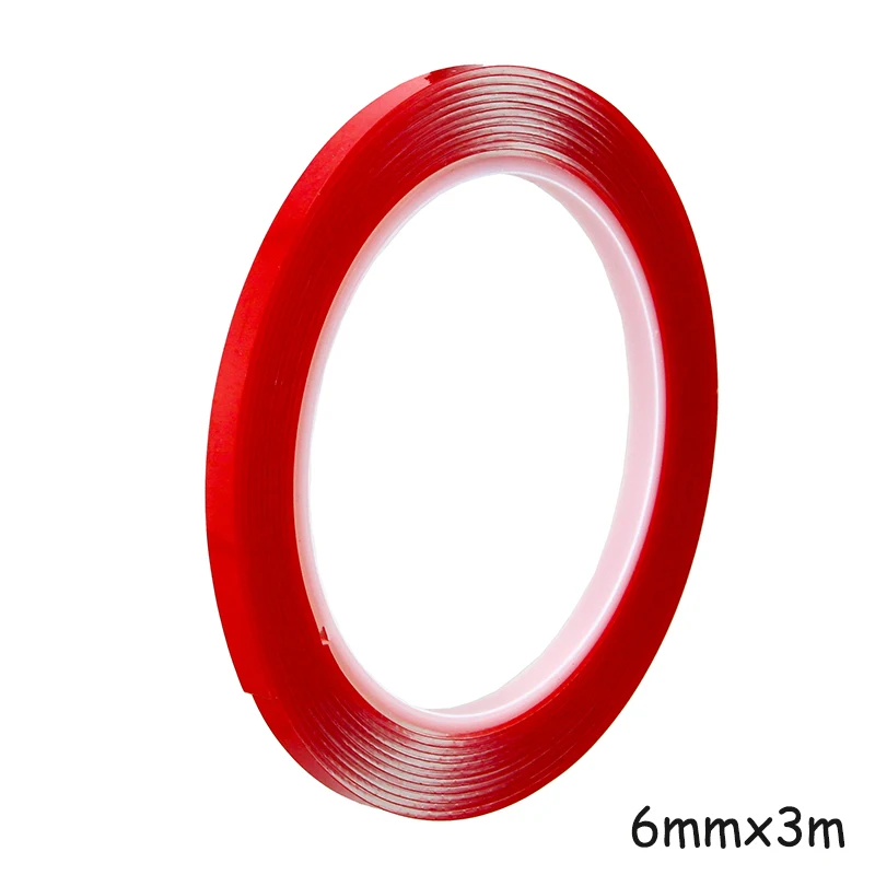 1Roll (1mm Thick) 6mm x 3M Strong Super Double Sided Clear Tape Double