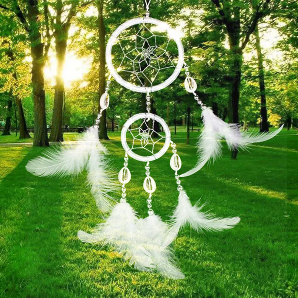 

Fashion Feather Dream Catcher Pendant Indian Style Wind Chimes Feathers Wall Hanging Wind Chime Decoration Dreamcatcher Gift