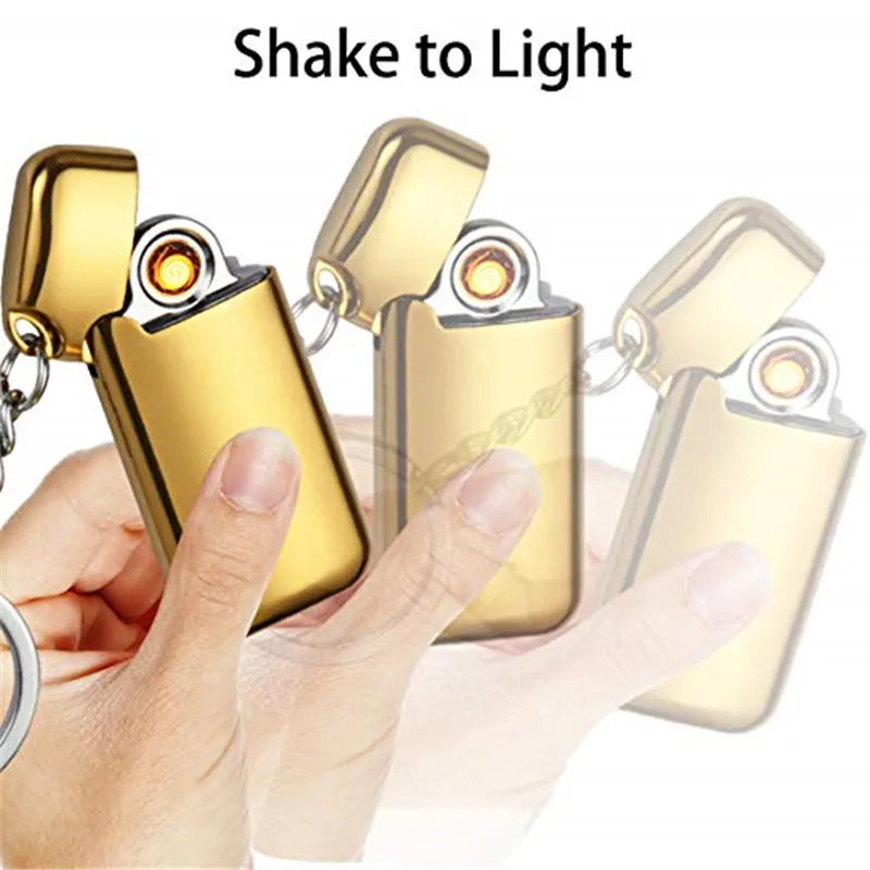Mini-USB-Lighter-With-Keychain-Windproof-Rechargeable-Flameless-Eelectronic-Lighter-For-Cigarette-Encendedor-Plasma-Gadgets-Men