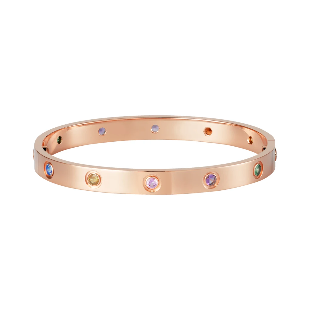 

Titanium Steel Colorful Stone Carter Love Bangle for Women Men Screwdriver 'I LOVE YOU' Screw Bracelets Femme Pulseira Feminina