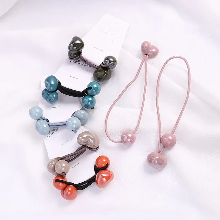 1PC Hair Rope For Girls Colorful Peach Heart Girl Hair Accessories Macaron Cake Color Student Hair Ring Head Rope G0409 1PC Hair Rope For Girls Colorful Peach Heart Girl Hair Accessories Macaron Cake Color Student Hair Ring Head Rope G0409