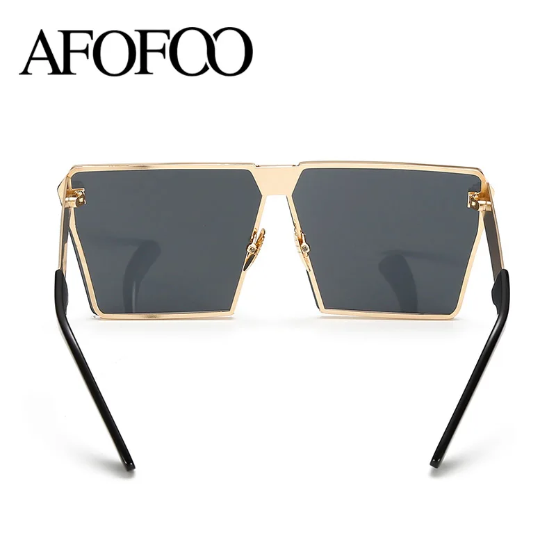 Модные большие солнцезащитные очки AFOFOO с металлической оправой квадратные