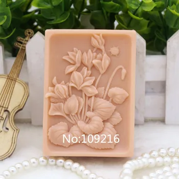 

New Product!!1pcs A Cluster of Flower (zx144) Silicone Handmade Soap Mold Crafts DIY Mould