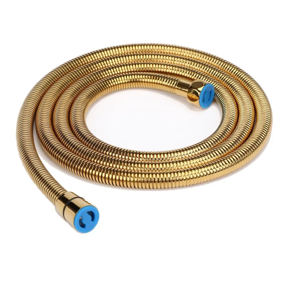 Gold Flexible Shower Hose 59 Inch Stainless Steel Bathroom Toilet