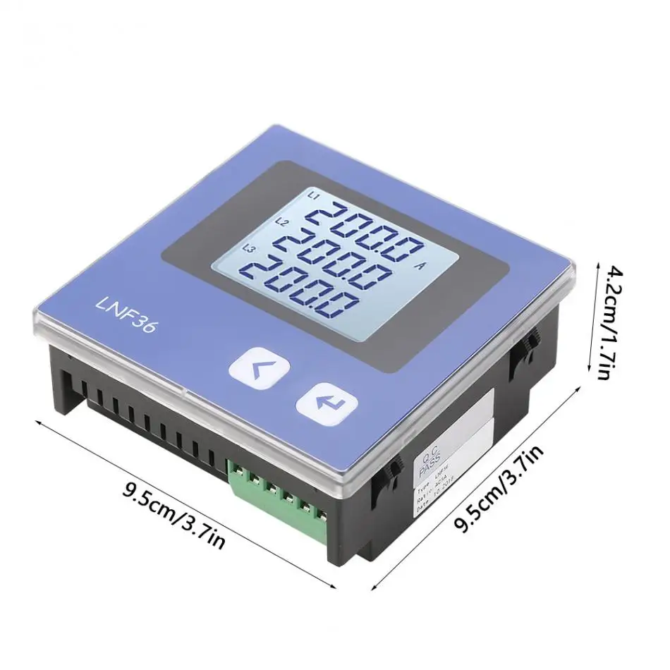 LNF36/LNF36-CDigital 3-фазный цифровой амперметр интеллигентая(ый) Мощность метр трехфазный Измерение переменного тока Амперметр Напряжение метр