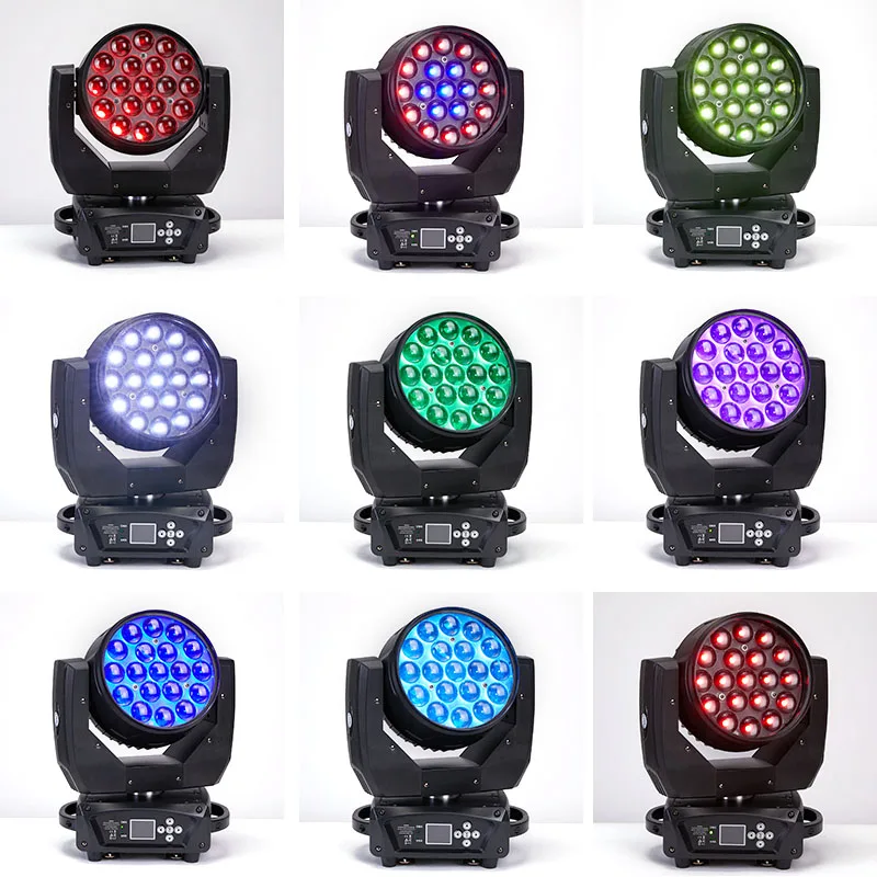 YA Yao 19X15W LED Zoom Moving Head Light RGBW Wash Effcect Light for DJ Party Disco Clubs Equipment Screen LED Stage Light