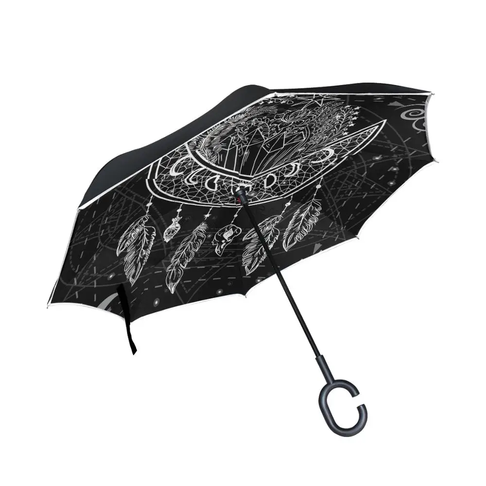 

Susino Reverse Umbrella Rain Umbrella With C-Shaped Handle Waterproof Windproof Gift Women Men Upside Down