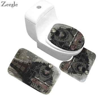 

Creative Memory Foam Absorbent Bath Mat for Bathroom Non Slip Toilet Seat Cover Bath Mat Bathroom Floor Mat Toilet Rug