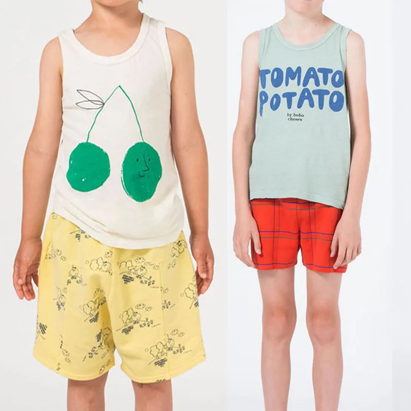 BBK/скидка, Bobo, г. Новая летняя футболка для маленьких мальчиков и девочек хлопок, топы для девочек, Рубашки детские футболки без рукавов, детская одежда C