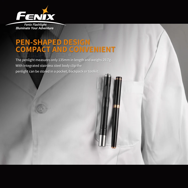  Working Penlight Fenix LD05 V2.0 Super Compact Flashlight Dual Lighting Sources for Medical Workers - 32973809134