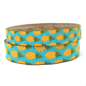 

christmas dog clothes accessories blue pineapple 16mm 5/8" and 22mm 7/8" Woven Jacquard ribbon 2016 New clothing accessories