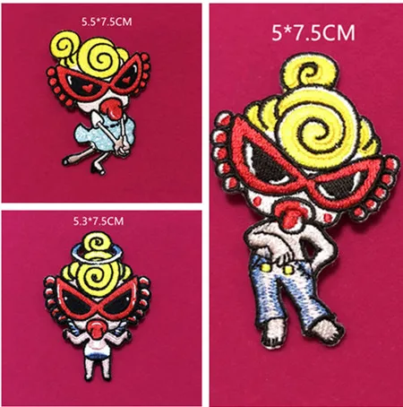 

6PCs hysteric mini patches badges for clothing iron embroidered patch applique iron on patches sewing accessories on clothes bag
