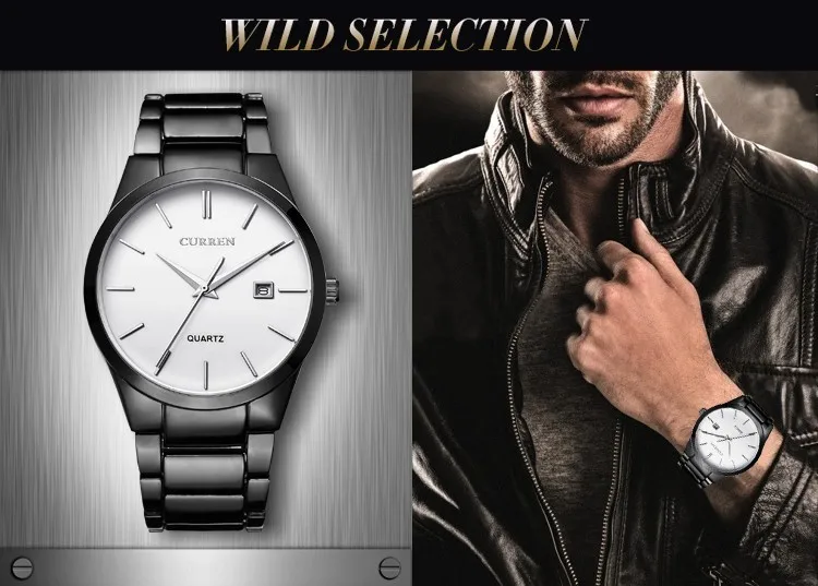 2018 Fashion CURREN Watches Sport Steel Clock Top Quality Military Men's Male Luxury Gift Wrist Quart Watches relogio masculino