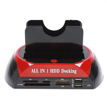 2.5″ 3.5″ SATA / IDE 2 Double – Dock HDD Docking Station e- SATA / Hub External Storage Enclosure Parts , Free / Drop Shipping