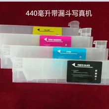 440 мл 4 шт./лот многоразовый картридж с воронкой для Roland Mimaki Mutoh широкоформатный принтер картридж плоттера