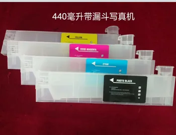 

440ml 4pcs/lot Refillable ink Cartridge with funnel for Roland Mimaki Mutoh large format printer plotter ink cartridge