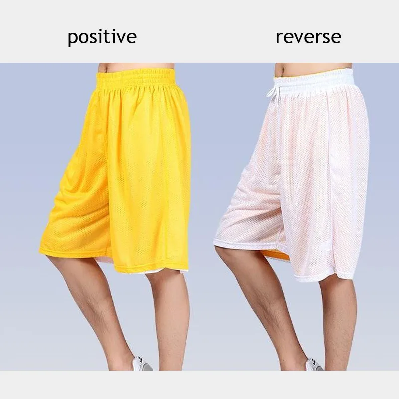 High quality 2019 Summer bodybuilding Knee length breathable reversible Net mesh Loose Balls player shorts short homme