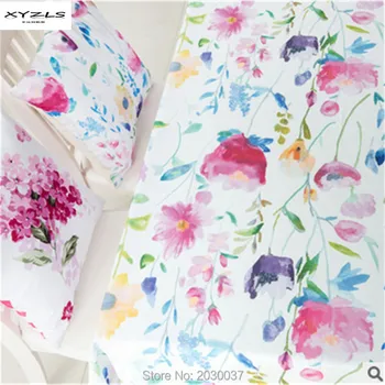 

XYZLS High Quality Table Cloth Pastoral Floral Butterfly Leaves Printed Tablecloth Polyester Table Cover for Home Decoration