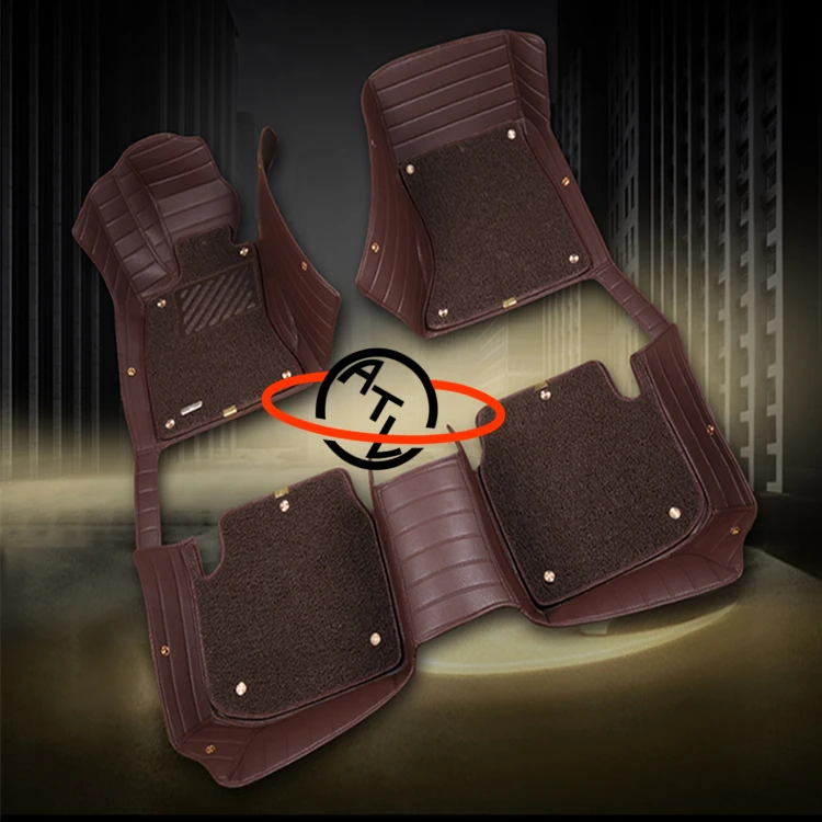 Car styling Car Accessories interior Leather floor mat , 3D Car floor