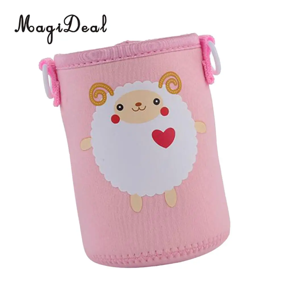 MagiDeal Insulated Water Bottle Sleeve Cartoon Animal Drink Bottle Covers Kids - Build-in Carrying Strap