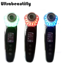 Натуральный нефритовый радиочастотный, РЧ фотонное омоложение 3 цвета терапия светодиодным светом средство для разглаживания морщин лифтинг лица Массажер красоты